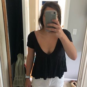 Urban Outfitters Black Peplum Top